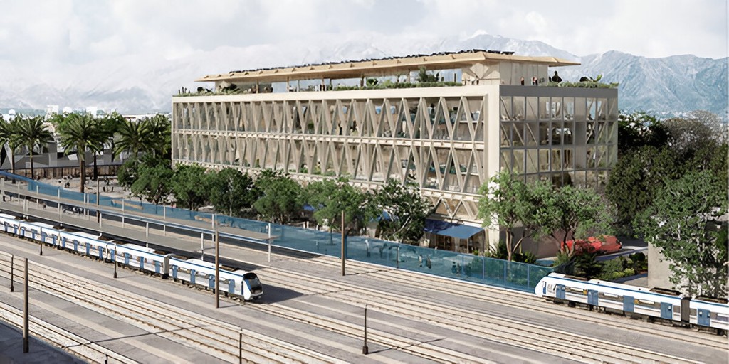 Modelo 3D de proyecto de edificio EFE en Santiago de Gestaria