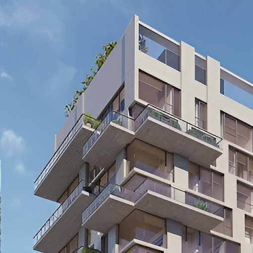 Terrazas de un edificio residencial de un proyecto de Gestaria